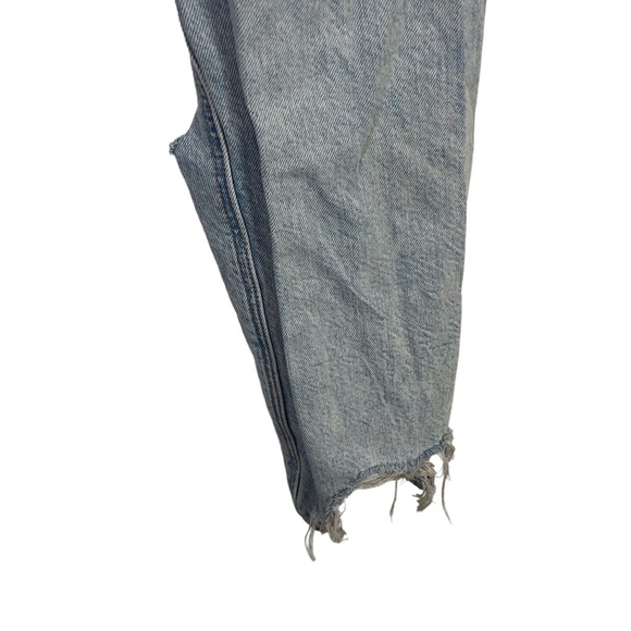 AMERICAN EAGLE MOM JEAN Comfort Stretch Waistband Light Wash Distressed Jeans 2 - Picture 13 of 16